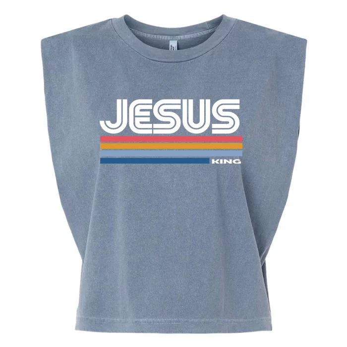 Retro Jesus King Garment-Dyed Women's Muscle Tee