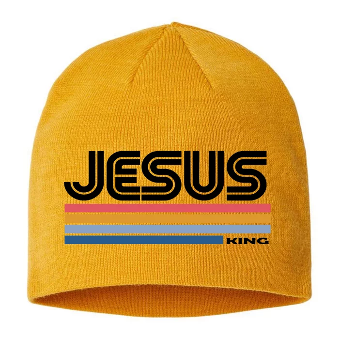 Retro Jesus King 8 1/2in Sustainable Knit Beanie