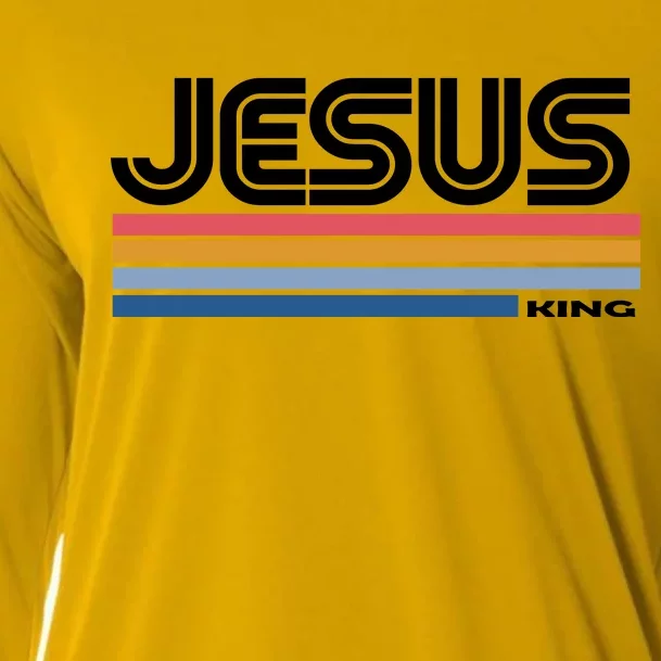 Retro Jesus King Cooling Performance Long Sleeve Crew