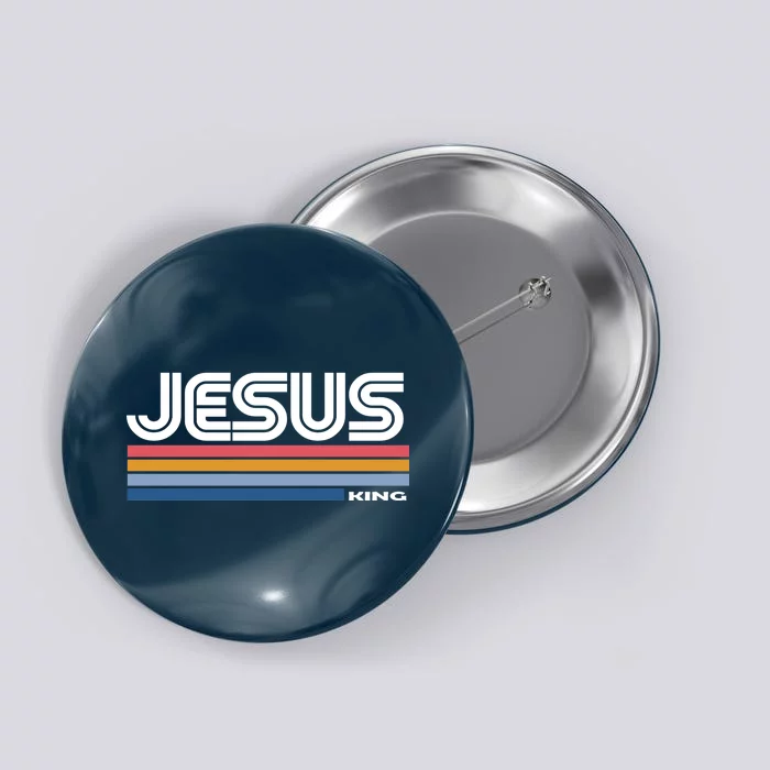 Retro Jesus King Button