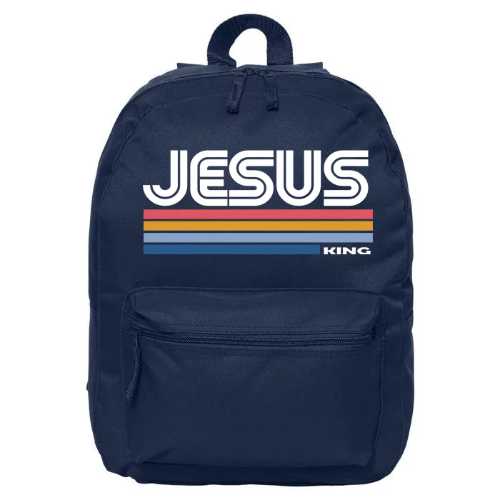 Retro Jesus King 16 in Basic Backpack