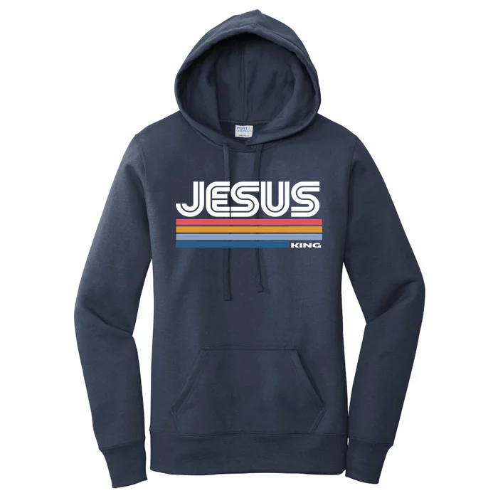 Retro Jesus King Women's Pullover Hoodie