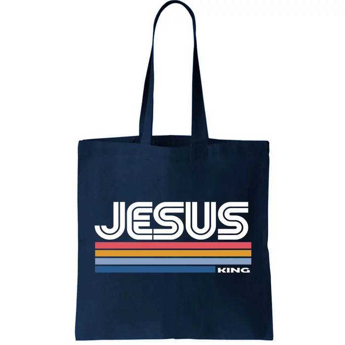 Retro Jesus King Tote Bag