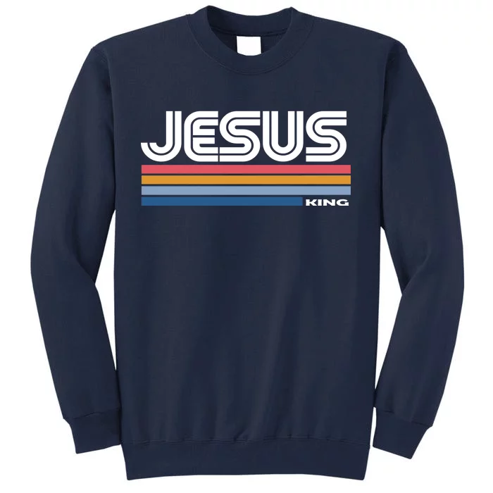 Retro Jesus King Tall Sweatshirt