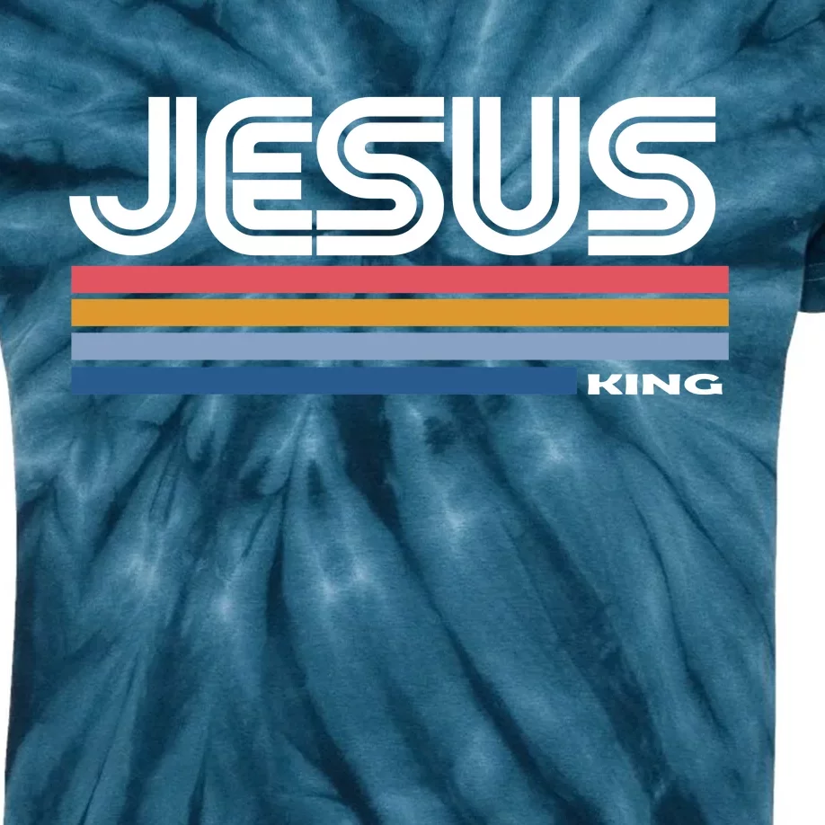 Retro Jesus King Kids Tie-Dye T-Shirt