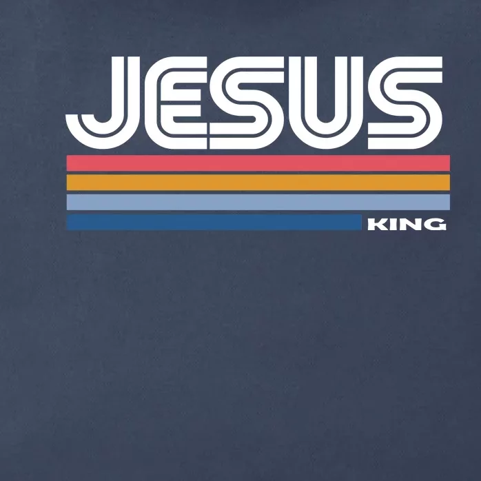 Retro Jesus King Zip Tote Bag