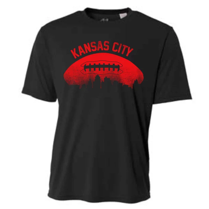 Retro Kansas City Football Skyline Cooling Performance Crew T-Shirt