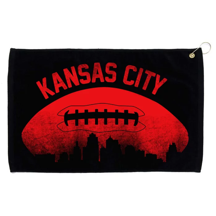 Retro Kansas City Football Skyline Grommeted Golf Towel