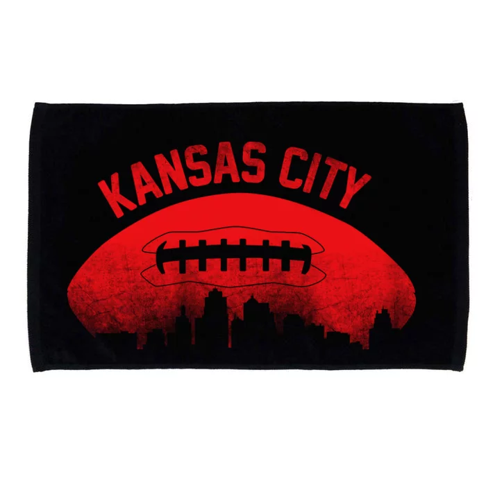 Retro Kansas City Football Skyline Microfiber Hand Towel