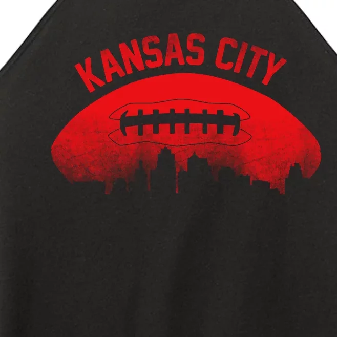 Retro Kansas City Football Skyline Women’s Perfect Tri Rocker Tank