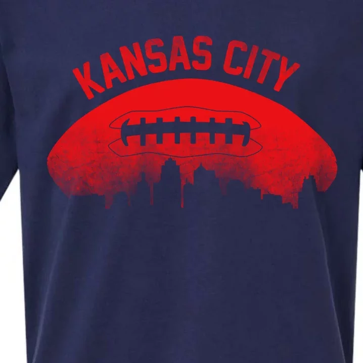 Retro Kansas City Football Skyline Sueded Cloud Jersey T-Shirt