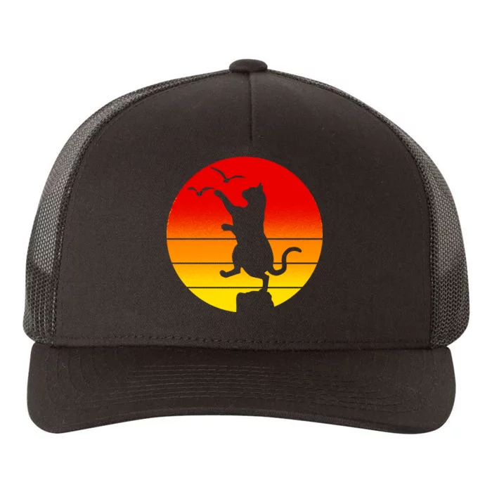 Retro Karate Cat 80's Movies Yupoong Adult 5-Panel Trucker Hat