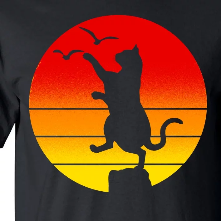 Retro Karate Cat 80's Movies Tall T-Shirt