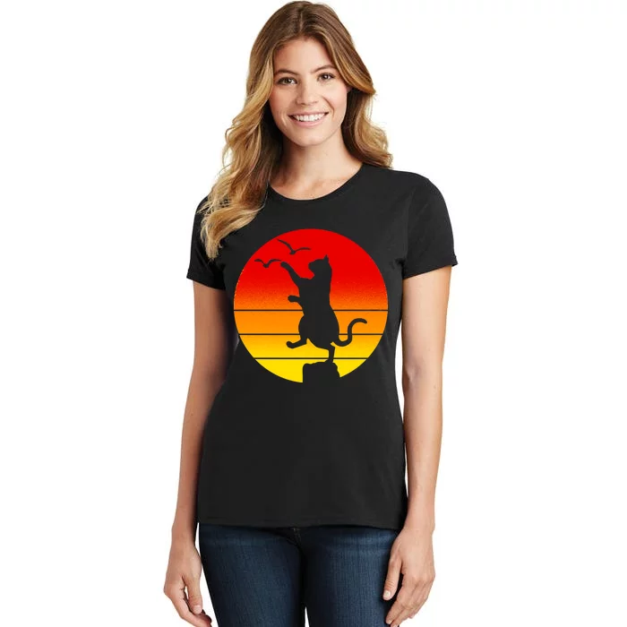 Retro Karate Cat 80's Movies Women's T-Shirt