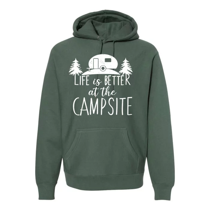 Retro Life is Better At The Campsite Premium Hoodie