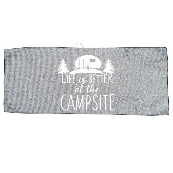 Retro Life is Better At The Campsite Large Microfiber Waffle Golf Towel