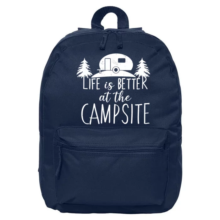 Retro Life is Better At The Campsite 16 in Basic Backpack