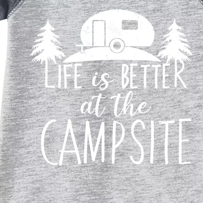 Retro Life is Better At The Campsite Infant Baby Jersey Bodysuit