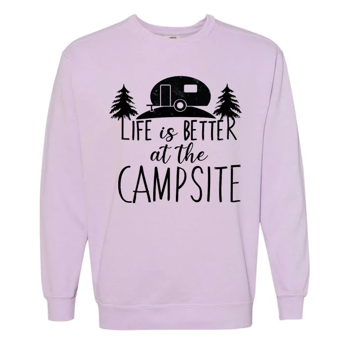 Retro Life is Better At The Campsite Garment-Dyed Sweatshirt