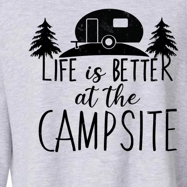 Retro Life is Better At The Campsite Cropped Pullover Crew