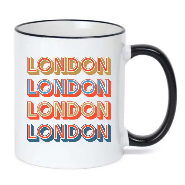 Retro London Black Color Changing Mug