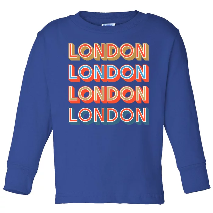 Retro London Toddler Long Sleeve Shirt