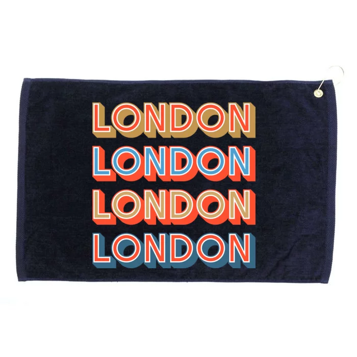 Retro London Grommeted Golf Towel