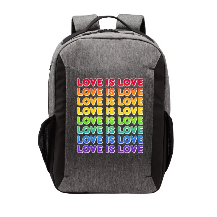 Retro Love is Love LGBT Rainbow Vector Backpack