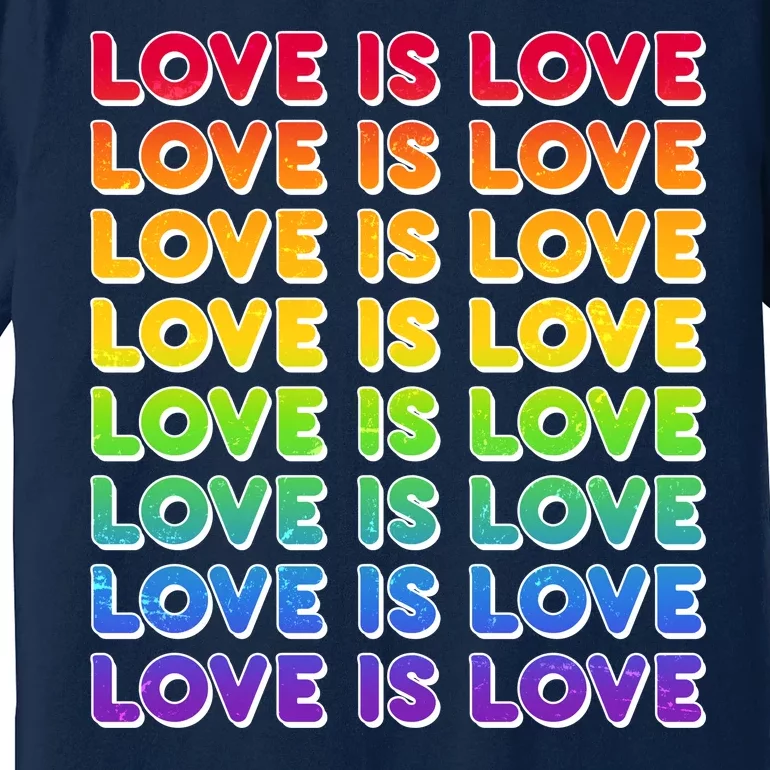 Retro Love is Love LGBT Rainbow Premium T-Shirt