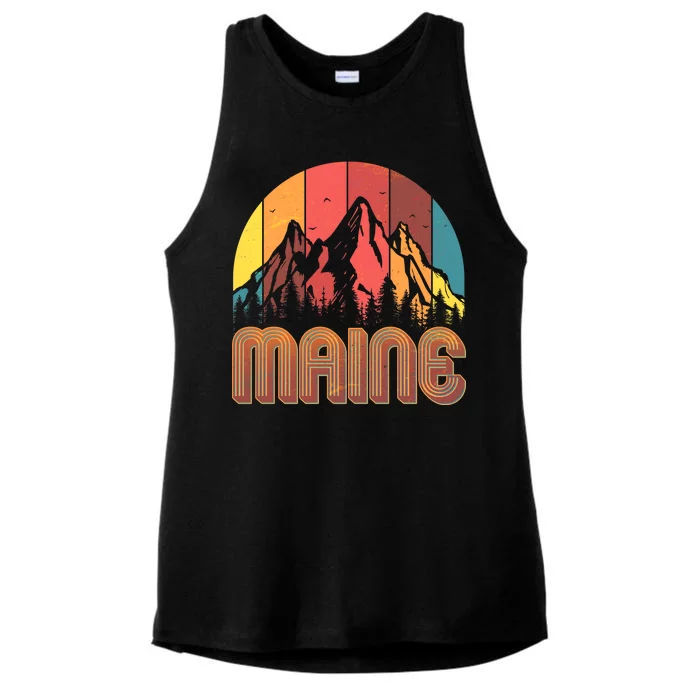 Retro Maine Ladies Tri-Blend Wicking Tank