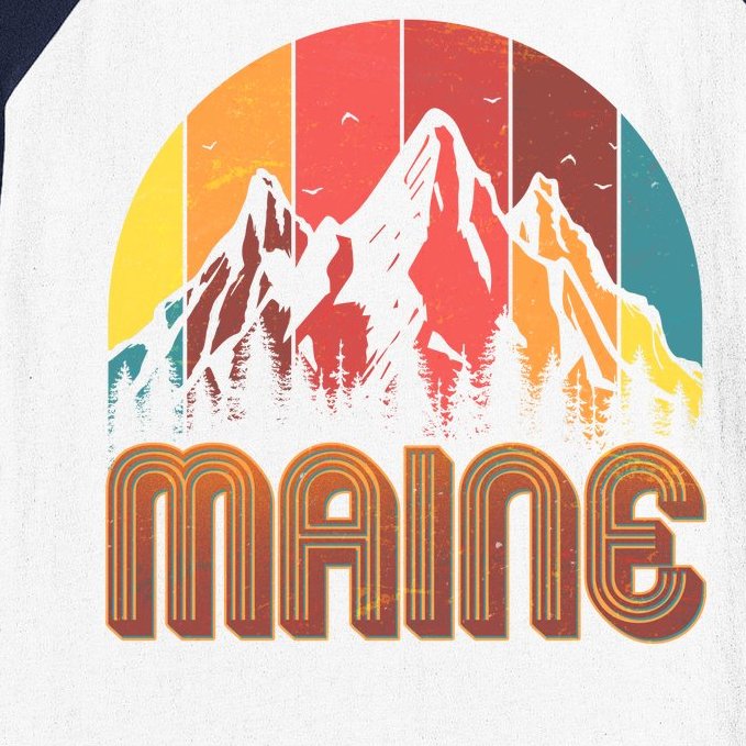 Retro Maine Baseball Sleeve Shirt