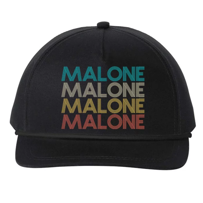 Retro Malone Snapback Five-Panel Rope Hat