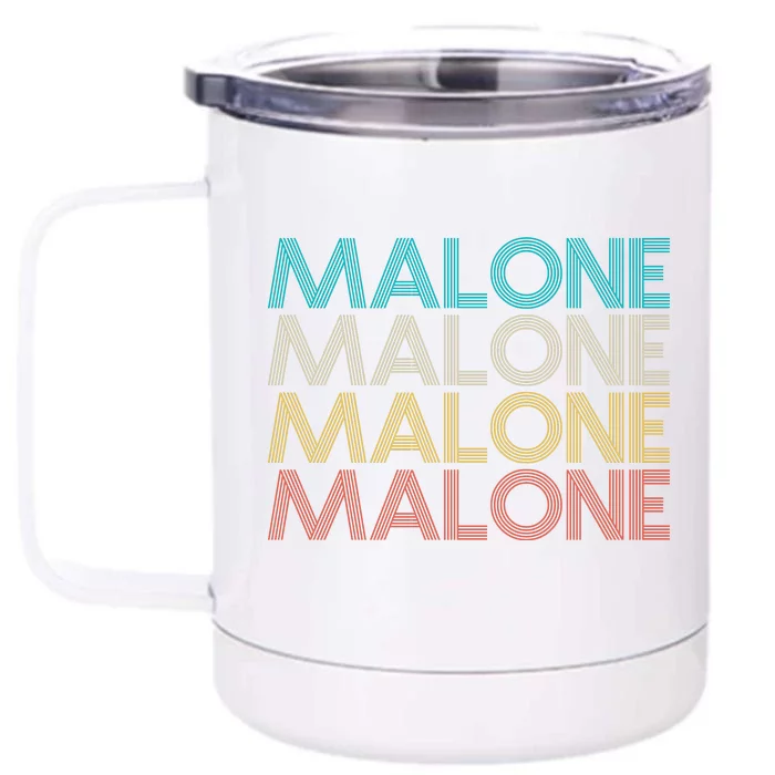 Retro Malone Front & Back 12oz Stainless Steel Tumbler Cup