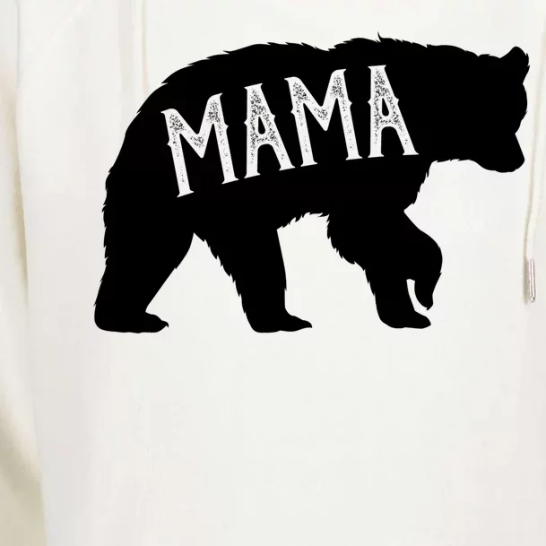 Retro Mama Bear Womens Funnel Neck Pullover Hood