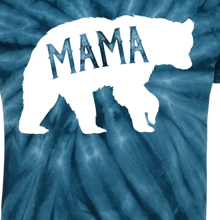 Retro Mama Bear Kids Tie-Dye T-Shirt