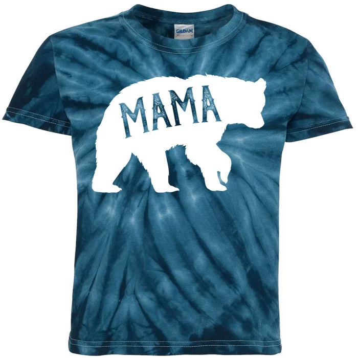 Retro Mama Bear Kids Tie-Dye T-Shirt