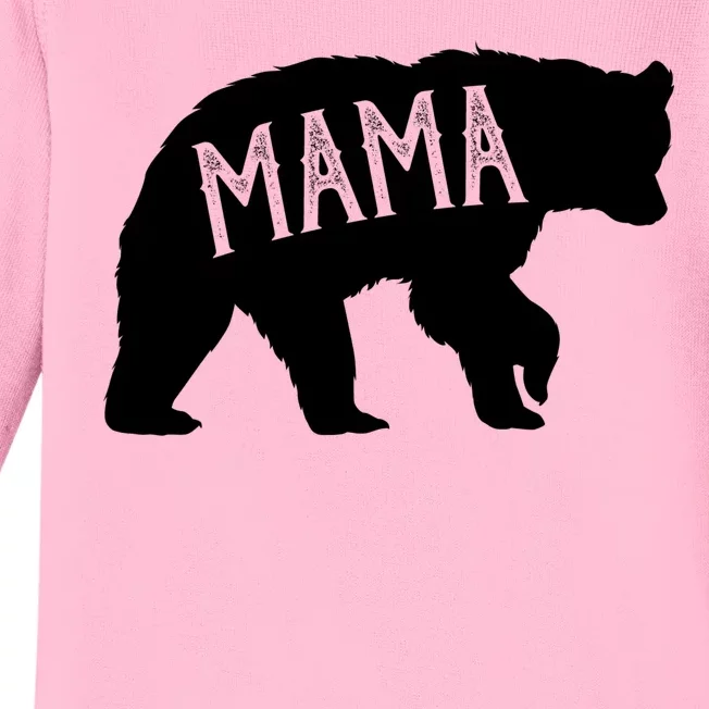 Retro Mama Bear Baby Long Sleeve Bodysuit