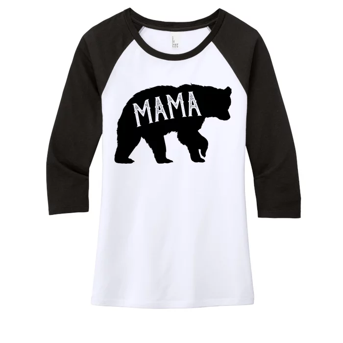 Retro Mama Bear Women's Tri-Blend 3/4-Sleeve Raglan Shirt