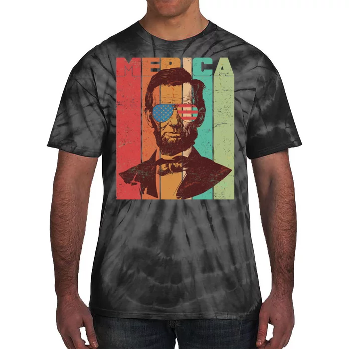 Retro Merica Lincoln Tie-Dye T-Shirt