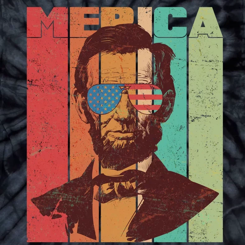 Retro Merica Lincoln Tie-Dye T-Shirt