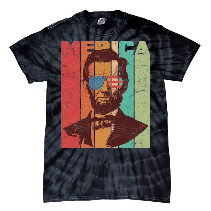 Retro Merica Lincoln Tie-Dye T-Shirt