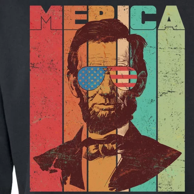 Retro Merica Lincoln Cropped Pullover Crew