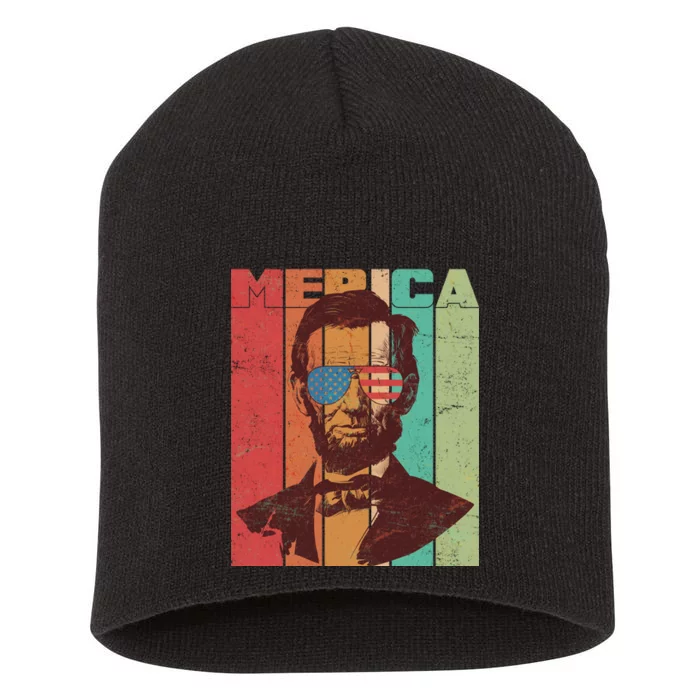 Retro Merica Lincoln Short Acrylic Beanie