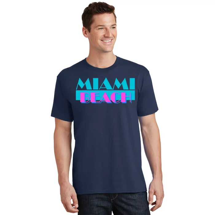 Retro Miami Beach Logo T-Shirt