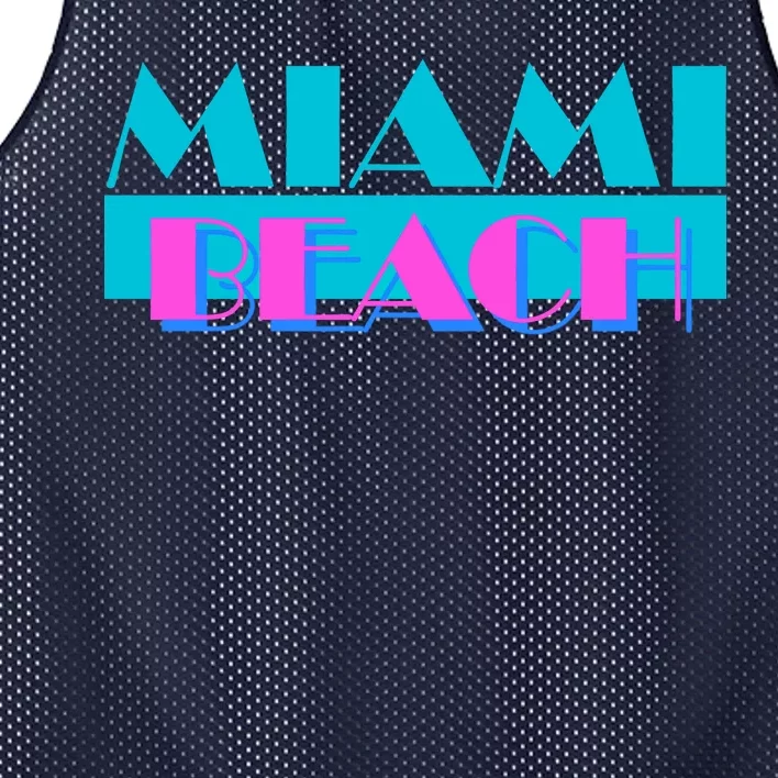 Retro Miami Beach Logo Mesh Reversible Basketball Jersey Tank