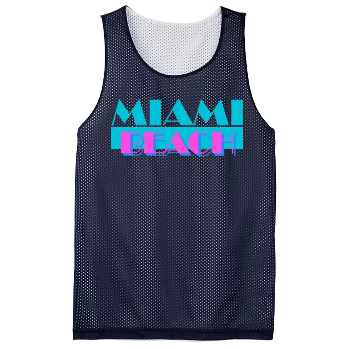 Retro Miami Beach Logo Mesh Reversible Basketball Jersey Tank