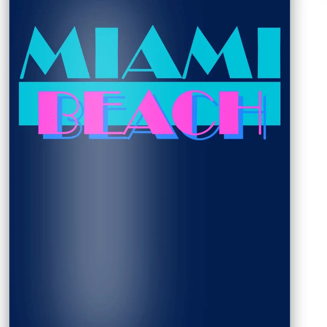 Retro Miami Beach Logo Poster