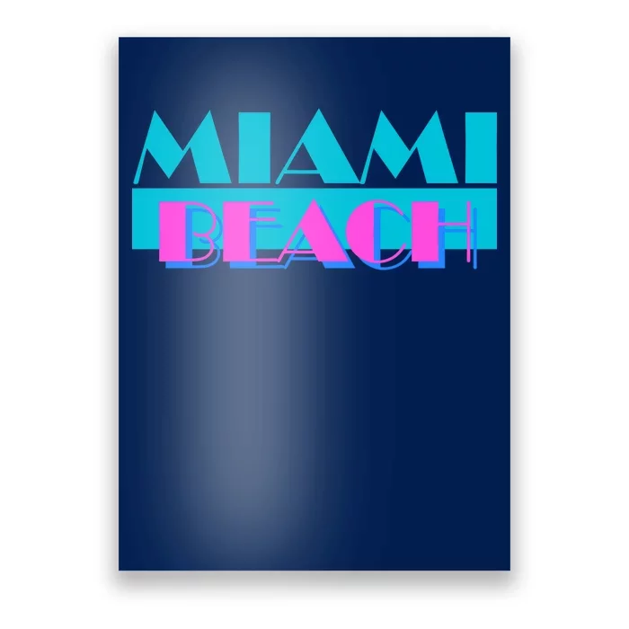 Retro Miami Beach Logo Poster