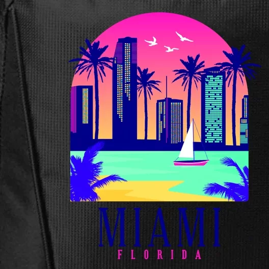 Retro Miami Florida City Backpack