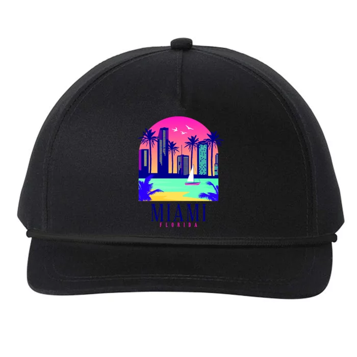 Retro Miami Florida Snapback Five-Panel Rope Hat